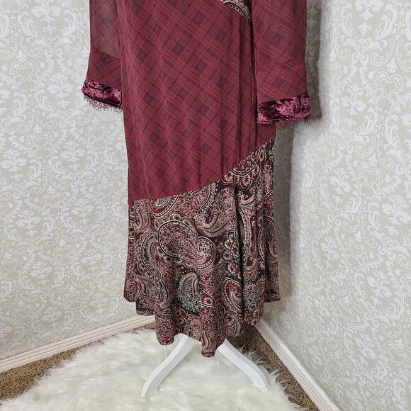 Soft Surroundings Size XS Petite Aideen Mixed Print Maxi Dress - Picture 5 of 11